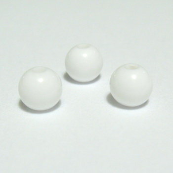 Margele plastic alb, 6mm