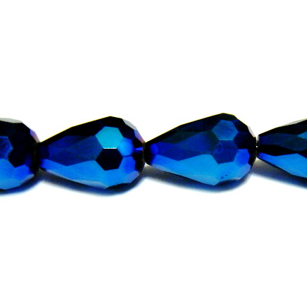 Cristale lacrima albastre-metalizate 12x8mm