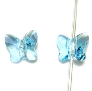 Swarovski Elements, Butterfly 5754-Aquamarine, 6 mm