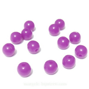 Margele plastic violet, 6mm