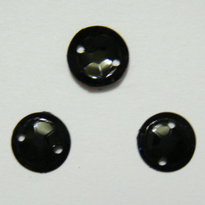 Paiete convexe, negre, 8mm, 1.1 grame(aproximativ 50 buc)