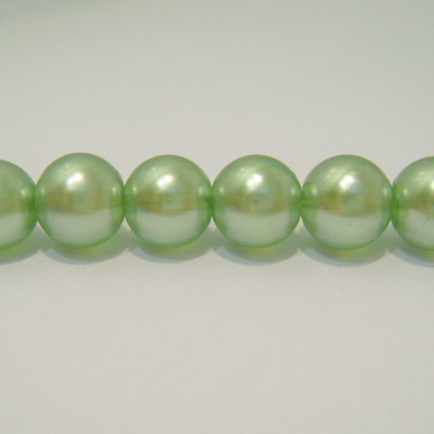 Perle sticla semitransparente verzi 10mm