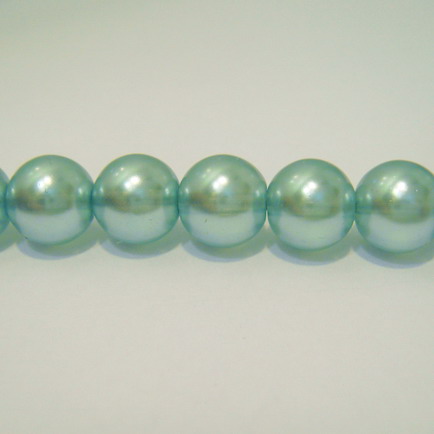 Perle sticla semitransparente albastre 14mm