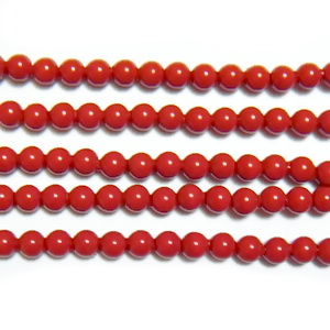 Swarovski Elements, Pearl 5810 Crystal Red Coral 3mm