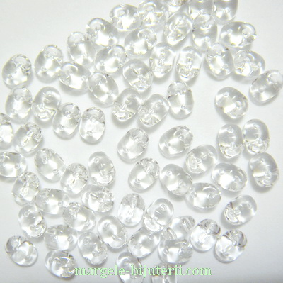 Margele Superduo 2,5x5mm Crystal