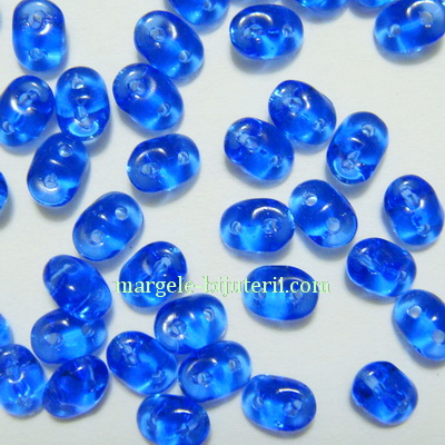 Margele Superduo 2,5x5mm Sapphire Matted