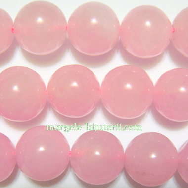 Jad translucid, roz, 10mm