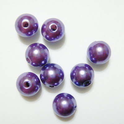 Perle plastic, violet, 8mm