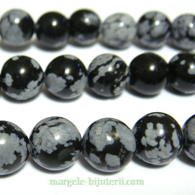 Obsidian fulg de nea, 8.5mm