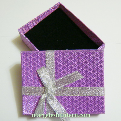 Cutie cadou, violet-metalizat, 90x70x30mm
