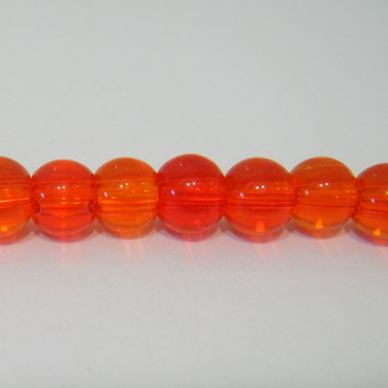 Margele sticla rosii transparente 6mm