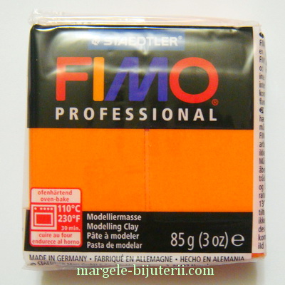 Plastelina fimo profesional 85g cod cul. 4 orange