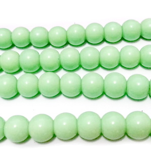 Margele sticla, verde-fistic, 8mm 10 buc