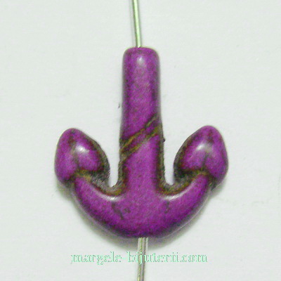 Howlite violet, ancora 15x14x3.5mm