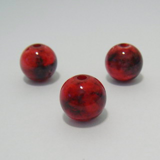 Margele acrilice rosii 10mm