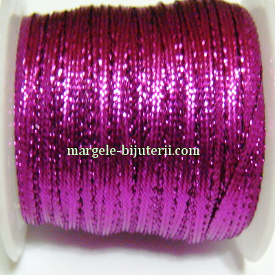 Fir lurex fucsia, plat, 3mm