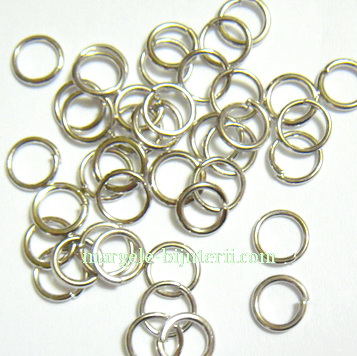 Zale simple placate cu rodiu, 7mm, grosime :1mm
