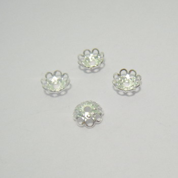 Cap floare 5.5 mm placat cu argint