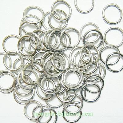 Zale simple, argintiu inchis, 8x1mm