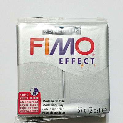 Plastelina fimo effect 56g cod cul 817-silver pearl