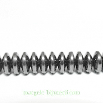 Hematit, rondel 8.5x3.5mm 1 buc