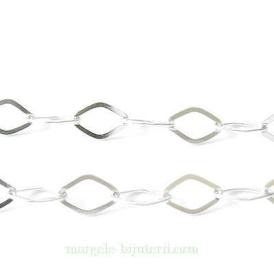 Lant otel inoxidabil, zale rombice, sudate, 12x7mm-1 buc de 80 cm