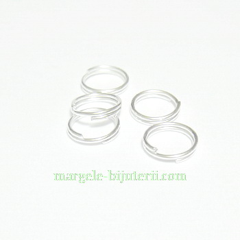 Zale duble 8 mm, placate cu argint