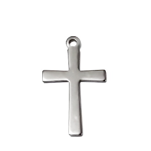 Pandantiv otel inoxidabil 304, cruciulita, 21x12mm