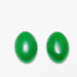 Cabochon agata verde, transparenta, 14x10x5mm 1 buc