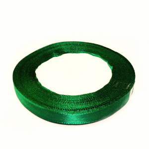 Panglica satin verde, 10mm-rola 22m 1 buc