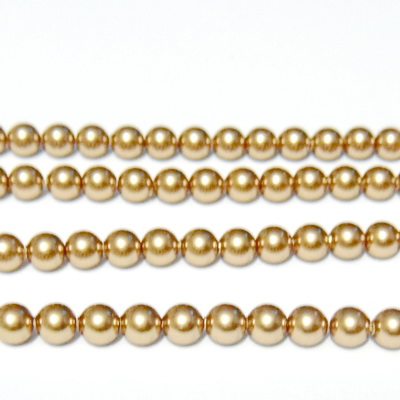 Swarovski Elements, Pearl 5810 Crystal Bright Gold 4 mm