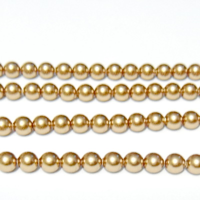 Swarovski Elements, Pearl 5810 Crystal Bright Gold 4 mm