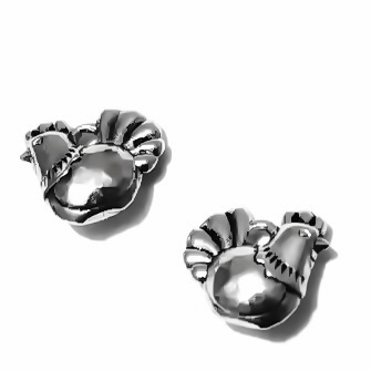 Pandantiv argintiu antichizat, gainusa, 13x13mm