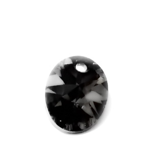 Swarovski Elements, Xilion Oval 6028 Crystal Silver  Night, 8mm