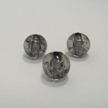 Margele plastic crackle negre 10mm