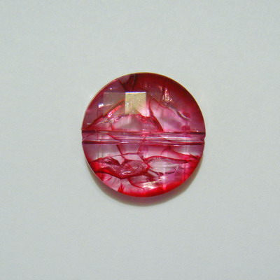Margele plastic crackle disc, rosii - 20mm