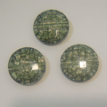Margele plastic crackle disc, verzi, 20mm