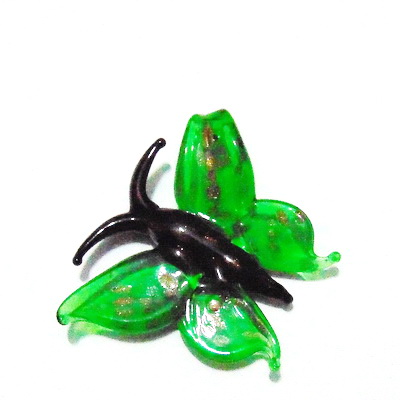  Pandantiv Murano, verde, fluture 56x45x10 mm 1 buc