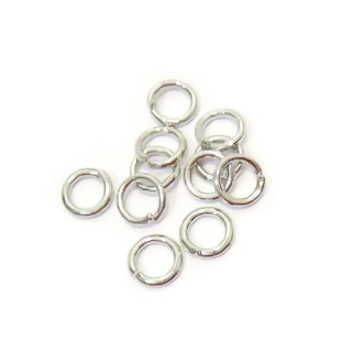Zale simple, argintiu inchis,  8x0.8mm