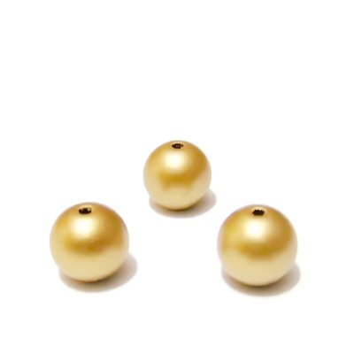 Perle plastic, aurii, mate, 10mm