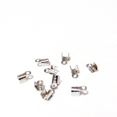 Capat prindere snur, placat cu rodiu, 6x3mm, interior 2mm