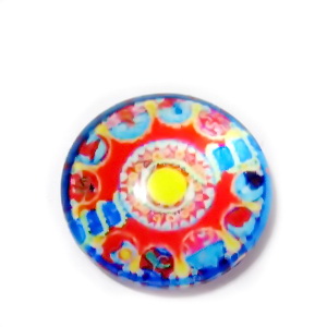 Cabochon sticla, 10mm, ,,Mozaic", model 19
