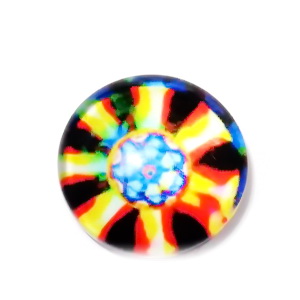 Cabochon sticla, 10mm, ,,Mozaic", model 23