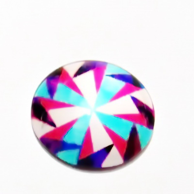 Cabochon sticla, 12mm, ,,Mozaic", model 15
