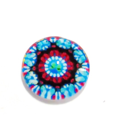 Cabochon sticla, 12mm, ,,Mozaic", model 22