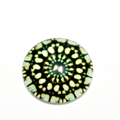 Cabochon sticla, 14mm, ,,Mozaic