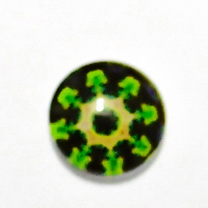 Cabochon sticla, 14mm, ,,Mozaic