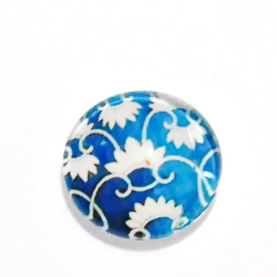 Cabochon sticla, 14mm, ,,Mozaic