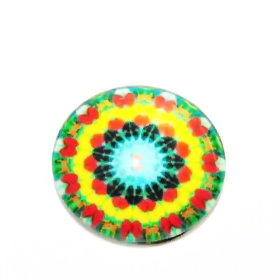 Cabochon sticla, 14mm, ,,Mozaic