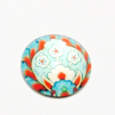 Cabochon sticla, 14mm, ,,Mozaic", model 23